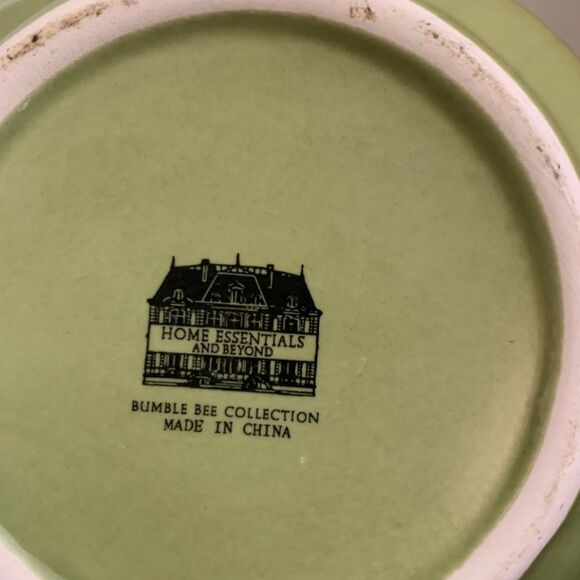 Vintage French Country Olive Green Home Essentials And Beyond Pitcher Bumble Bee - Picture 7 of 7